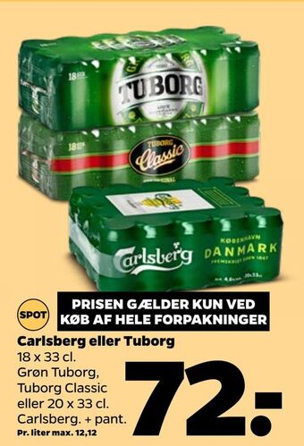 Netto Carlsberg eller Tuborg tilbud