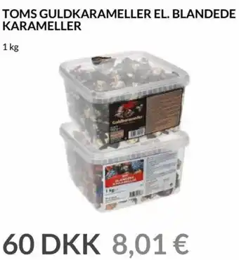 Toms Guldkarameller El. Blandede Karameller 1kg