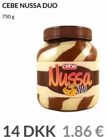 Nielsen's Discount Cebe Nussa Duo 750g tilbud