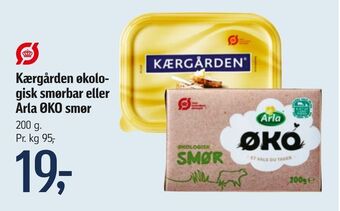 Føtex Kærgården økologisk smørbar eller Arla ØKO smør tilbud