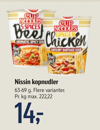Føtex Nissin kopnudler tilbud