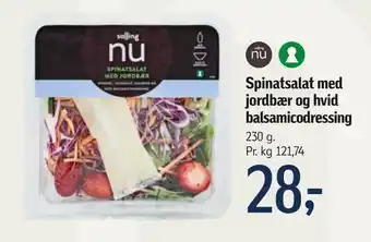 Føtex Spinatsalat med jordbær og hvid balsamicodressing tilbud