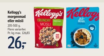 Føtex Kellogg's morgenmad eller müsli tilbud