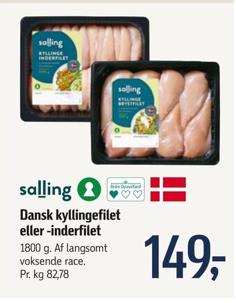 Føtex Dansk kyllingefilet eller -inderfilet tilbud