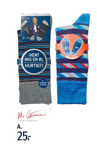 Føtex Mads Christensen strømper tilbud