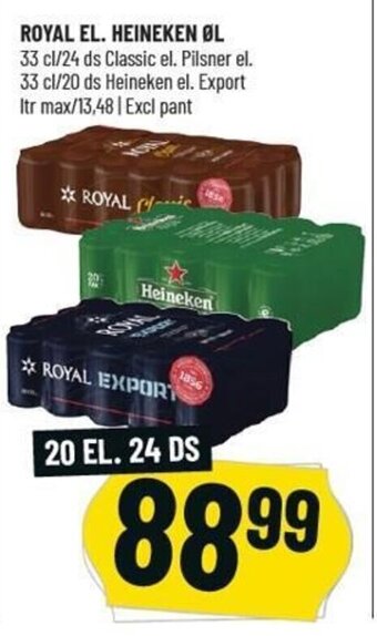 Løvbjerg Royal El. Heineken Øl 33 cl tilbud