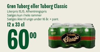 Min Købmand Grøn Tuborg eller Tuborg Classic tilbud