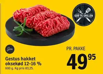 SPAR Gestus hakket oksekød 12-16 % tilbud