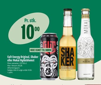 Min Købmand Cult Energy Original, Shaker eller Mokaï Hyldeblomst tilbud