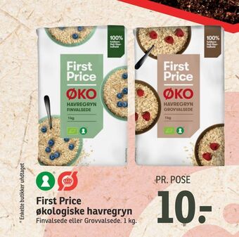 SPAR First Price økologiske havregryn tilbud