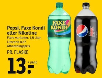 SPAR Pepsi, Faxe Kondi eller Nikoline tilbud