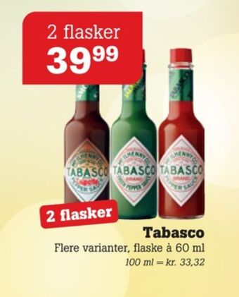 Poetzsch Padborg Tabasco sauce flydende tilbud