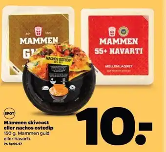 Netto Mammen skiveost el. nachos ostedip tilbud