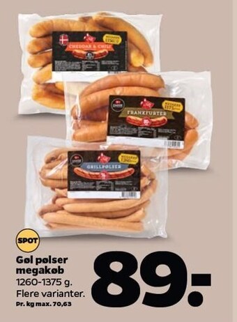 Netto Gøl pølser megakøb tilbud