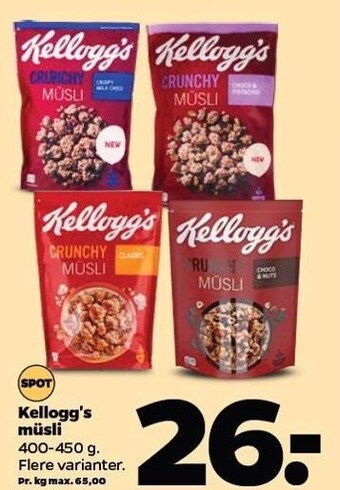 Netto Kellogg's müsli tilbud