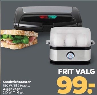 Netto Sandwichtoaster el. æggekoger tilbud