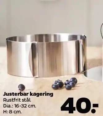 Justerbar kagering