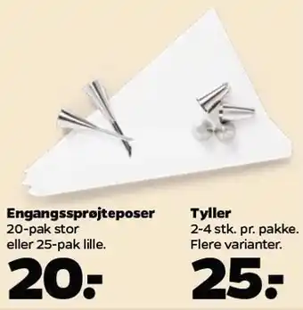 Engangssprøjteposer el. tyller