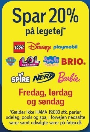 Føtex Spar 20% på legetøj tilbud