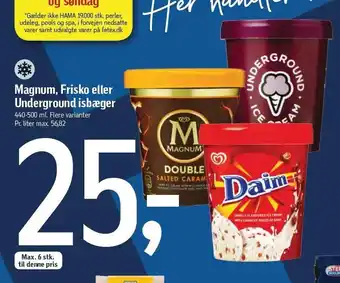 Føtex Magnum, Frisko el. Underground isbæger tilbud