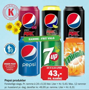Købmandsgården Pepsi produkter tilbud