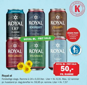 Købmandsgården Royal øl tilbud