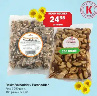 Købmandsgården Rexim Valnødder / Paranødder tilbud
