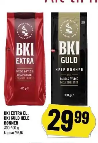 Løvbjerg BKI extra el. BKI guld hele bønner tilbud
