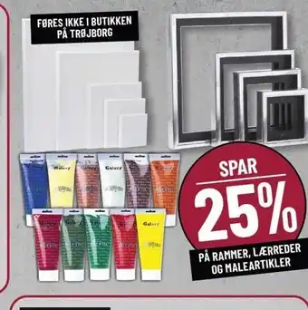 Spare 25 % på rammer, lærreder & maleartikler