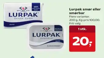 Lurpak smør eller smørbar
