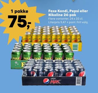 Kvickly Pepsi max cola tilbud
