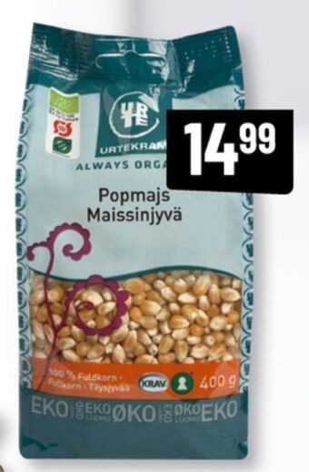 Løvbjerg Urtekram popcorn tilbud