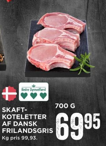 MENY Friland frilandsgris skaftkoteletter tilbud