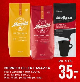 MENY Mellemristet kaffe formalet tilbud