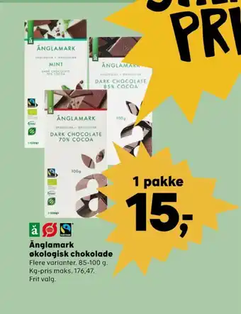 SuperBrugsen Änglamark chokoladeplade mint tilbud