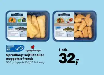 SuperBrugsen Glyngøre torskenuggets tilbud