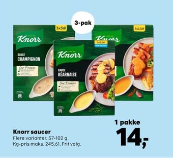 SuperBrugsen Knorr sauce pulver tilbud