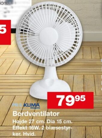 Bauhaus Pro klima bordventilator tilbud