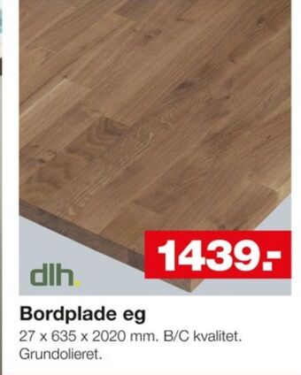 Bauhaus Dlh bordplade tilbud