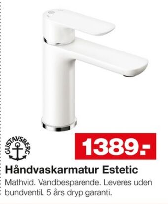 Bauhaus Gustavsberg håndvaskarmatur tilbud