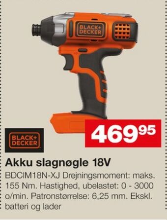 Bauhaus Black&decker slagnøgle tilbud