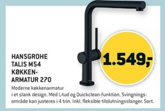 XL-BYG Hansgrohe køkkenarmatur tilbud
