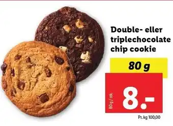 Lidl Double eller triple chocolate chips cookie tilbud