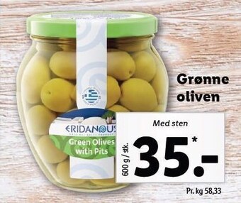 Lidl Grønne oliven tilbud