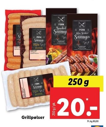 Lidl Grillpølser tilbud