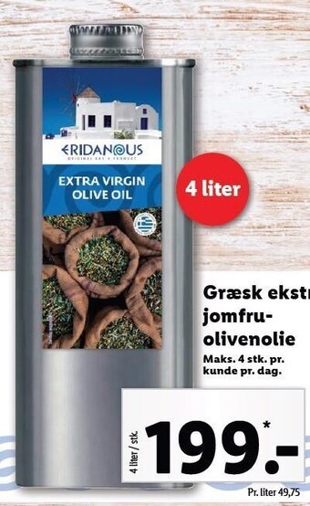 Lidl Græsk ekstra jomfruolivenolie tilbud