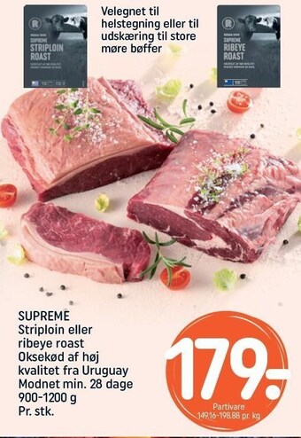 REMA 1000 Supreme striploin eller ribeye roast tilbud