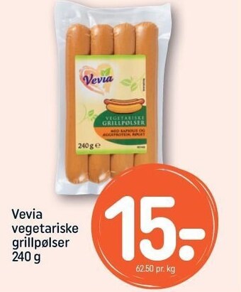 REMA 1000 Vevia vegetariske grillpølser tilbud