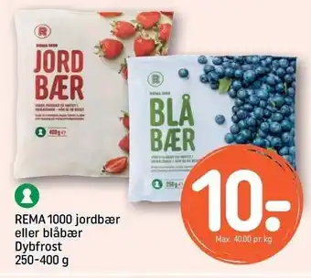 REMA 1000 Jordbær eller blåbær tilbud