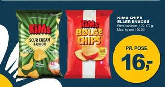 Let-Køb Kims chips el. snacks tilbud